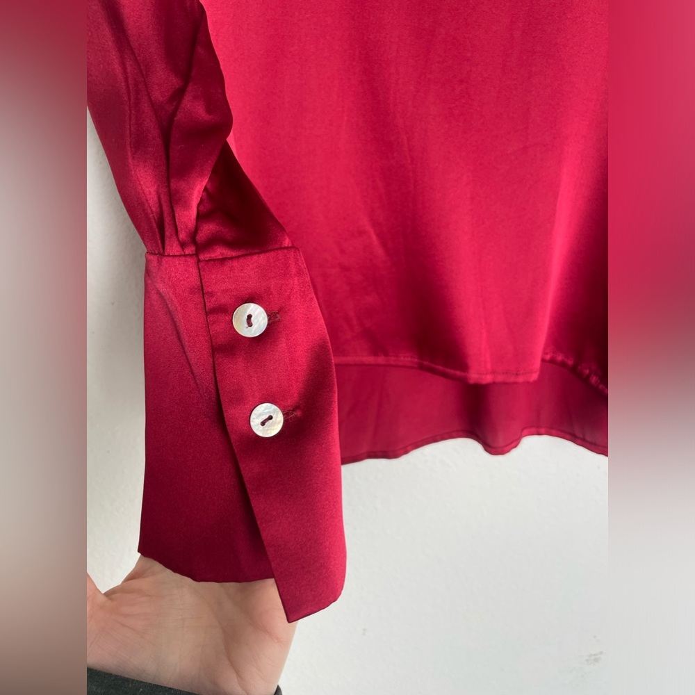 Monica Nera Silk Popover Blouse - Picture 4 of 10